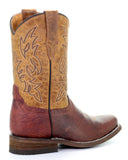 Kid's Two Toned Western Boots - Brown