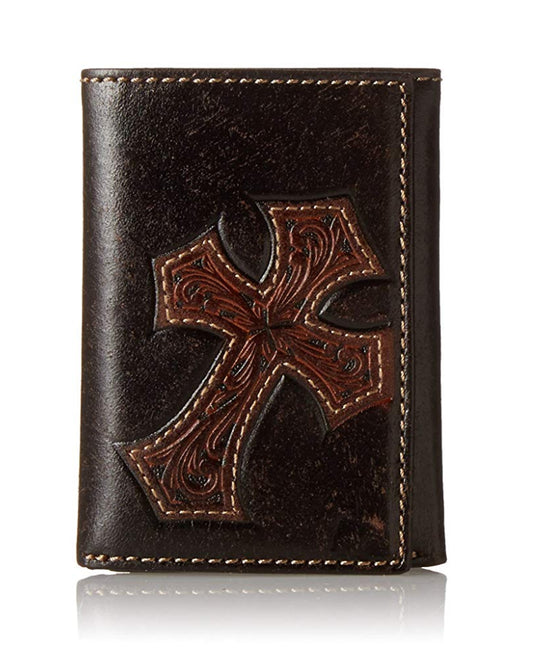 Men's Diagonal Cross Tri-Fold Wallet by Nocona from Skip’s Western Outfitters | 10923502573