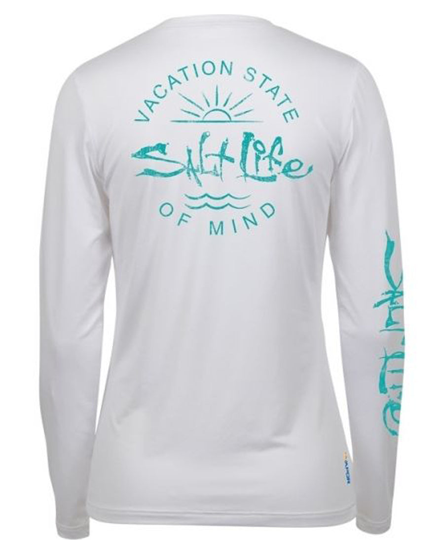 Salt Life Women's State of Mind Long Sleeve Performance Shirt (White;XL)