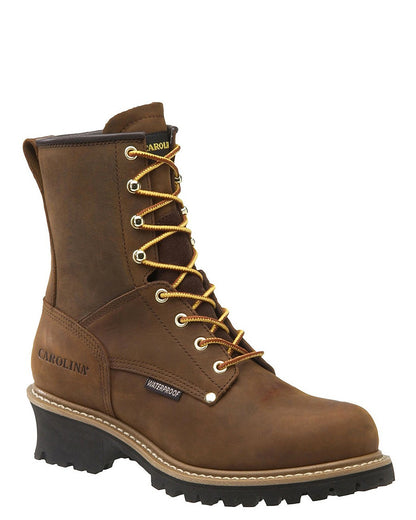 Men's Elm 8" Waterproof Logger Work Boots by Carolina from Skip’s Western Outfitters | CSC-CA8821-070-D
