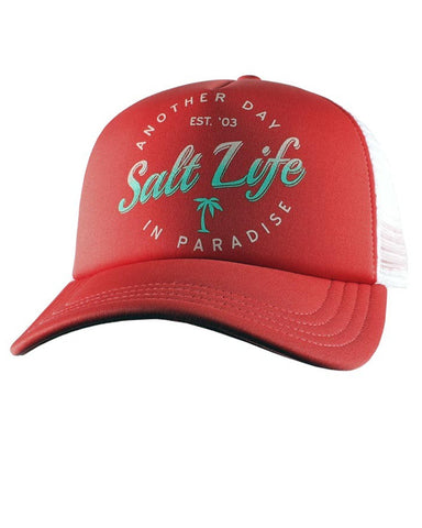 Womens Another Day In Paradise Ball Cap - Red