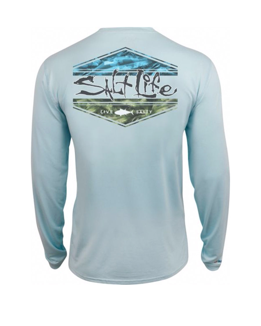 Salt Life Men's Scheme SLX Uvapor Long Sleeve Shirt, Size: XXL, Blue