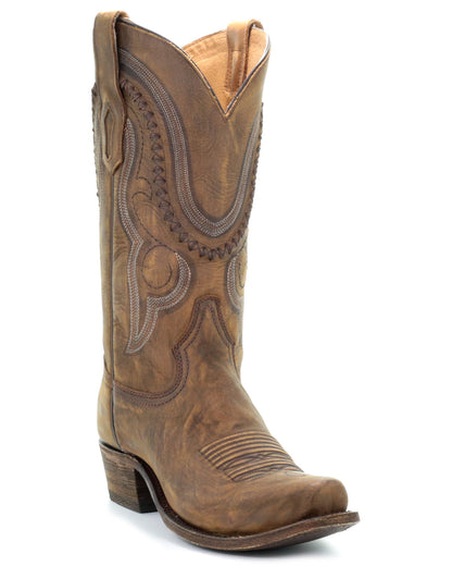 Corral A3479 Men's Handcrafted Medium Square Toe Cowboy Boots in Brown at Skip's Western Outfitters