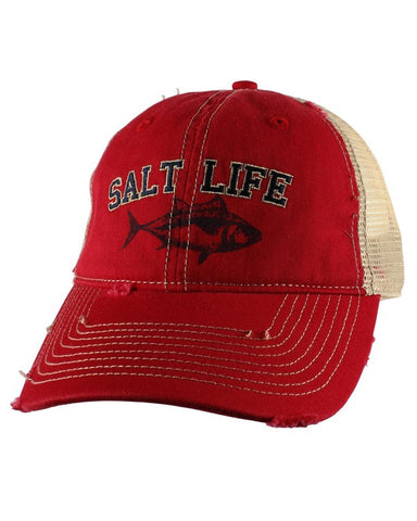 Salt Life Tuna Mesh Back Ball Cap - Red