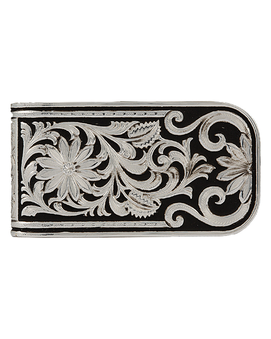 Leather Cut Bitterroot Money Clip by Montana Silversmiths from Skip’s Western Outfitters | MON-MCL27-Silver
