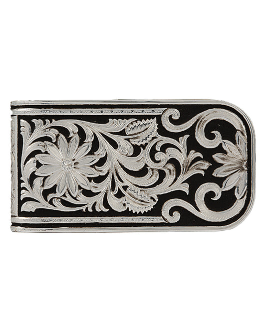 Leather Cut Bitterroot Money Clip by Montana Silversmiths from Skip’s Western Outfitters | MON-MCL27-Silver