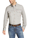 Men's Fire Resistant Vented Long Sleeve Work Shirt - Silver