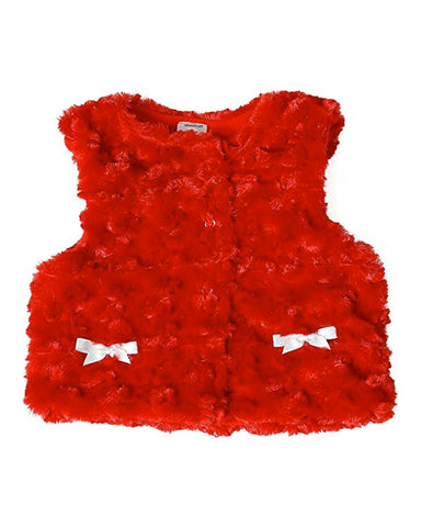 Little One's All Around Baby Red Fur Vest