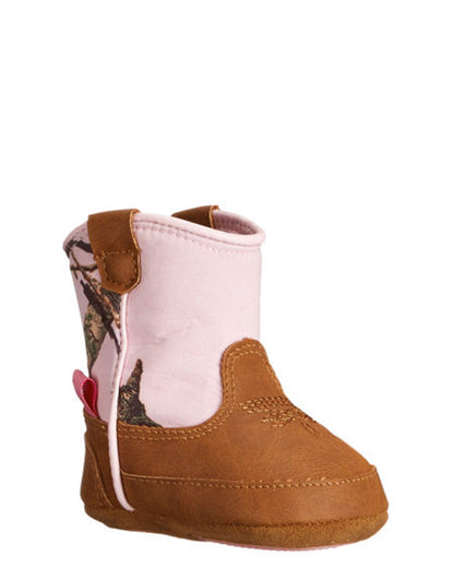 Infants' Baby Bucker Jobie Boots by Blazin Roxx from Skip’s Western Outfitters | MFW-4420429-000-TAN/PINK