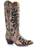 Women's Inlay Floral Embroidered Boots