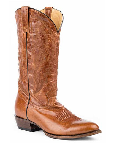 Mens Cassidy Marbled Boots - Cognac