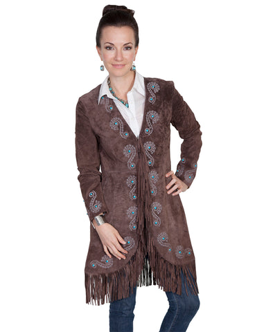 Women's Boar Suede Embroidered Jacket