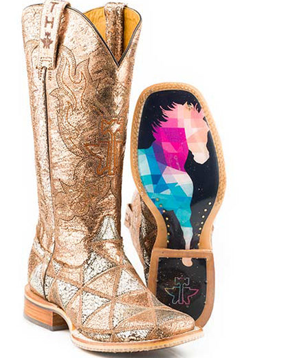 Women's Geometric Steed Western Boots by Tin Haul from Skip’s Western Outfitters | KAR-14-021-0007-1352-MU-050-M