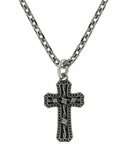 Stainless Barbed Wire Cross Necklace