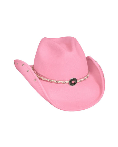 Silkfly 12 Pcs Felt Cowboy Hat with String Western Hat Black and