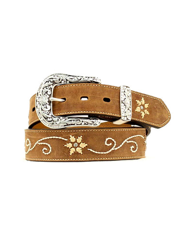 Womens Embroidered Leather Belt