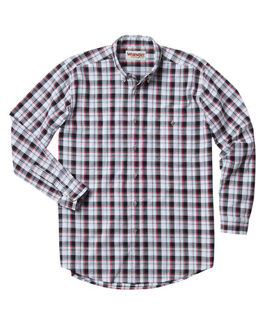 Men's Rugged Wear Plaid Long Sleeve Western Shirt