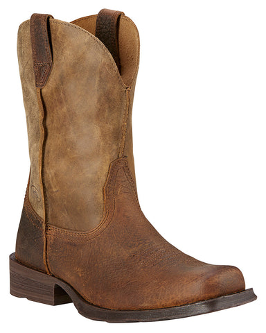 Mens ankle cowboy 2025 boots square toe