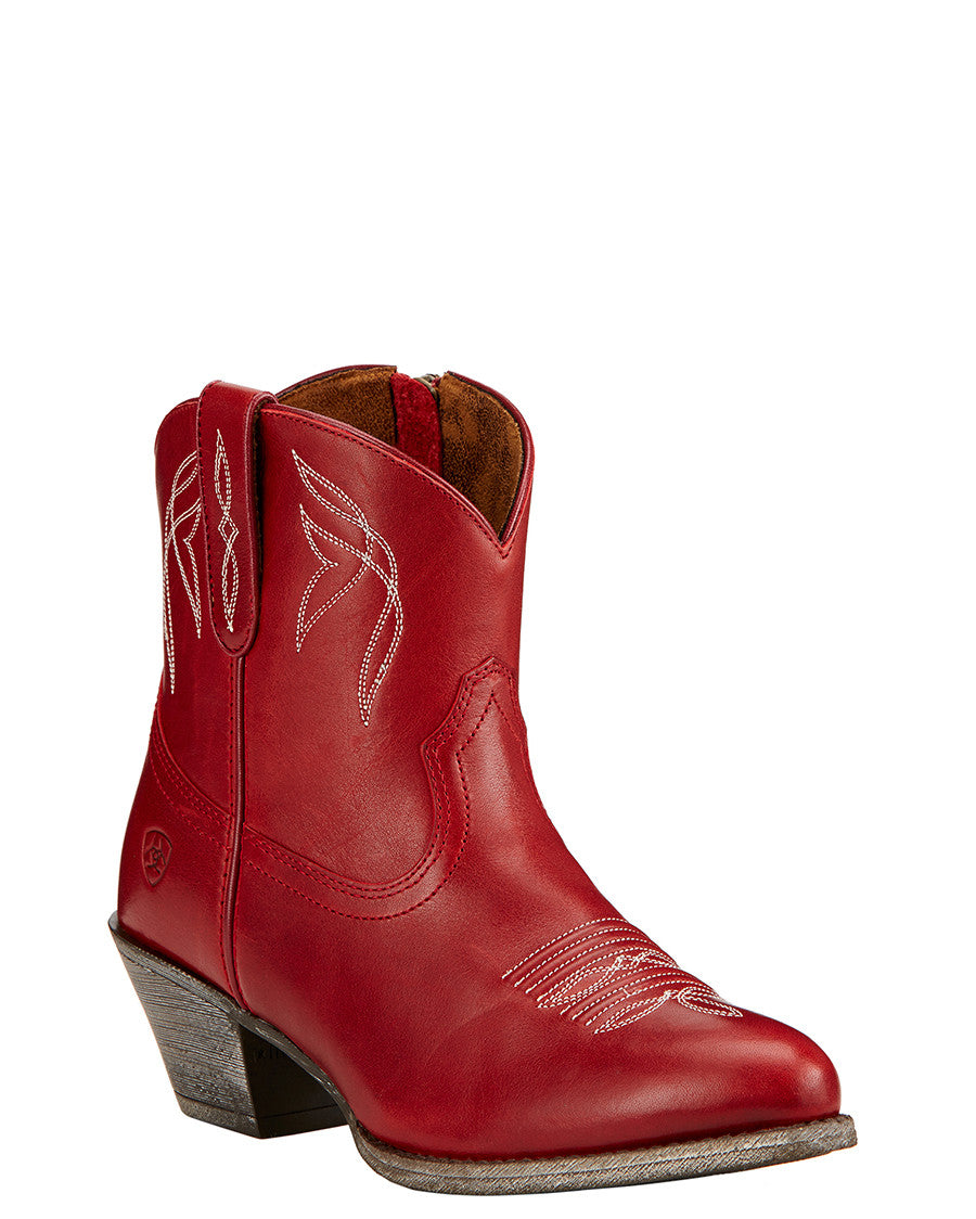 Women's Darlin Ankle Boots - Rosy Red by Ariat from Skip’s Western Outfitters | ARI-10017324-065-B