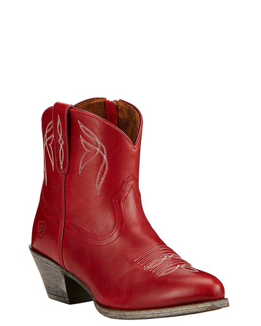 Women's Darlin Ankle Boots - Rosy Red by Ariat from Skip’s Western Outfitters | ARI-10017324-065-B