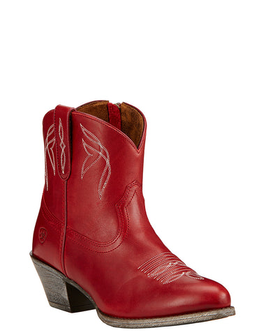 Womens Darlin Ankle Boots - Rosy Red