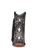 Women's Inlay and Fringe Ankle Boots