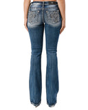 Women's Shimmering Cross Bootcut Jeans