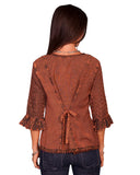 Women's 3/4 Sleeve Embroidered Blouse