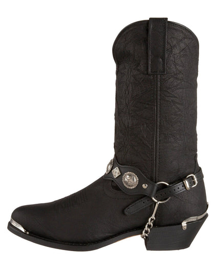Dingo Men's Suiter Pigskin Boots in Black with Round Toe at Skip's Western Outfitters | DI02175-BLACK
