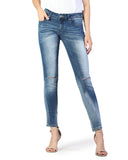Women's Sanded Slit Skinny Jean