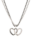 Double Heart Pendant Necklace