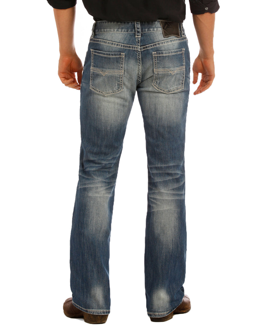 Mens Re-Flex Pistol Straight Leg Jeans