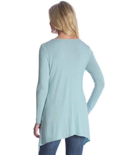 Women's Shark Bite Long Sleeve Blouse