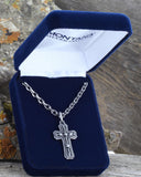 Stainless Barbed Wire Cross Necklace