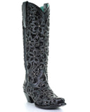 Women's Full Floral Inlay Boots