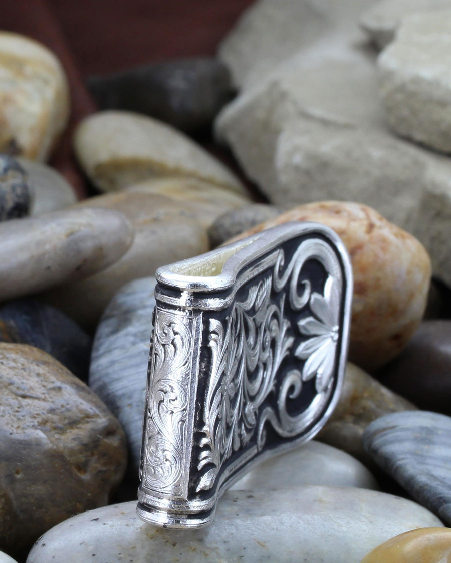 Leather Cut Bitterroot Money Clip