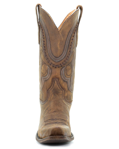 Corral A3479 Men's Handcrafted Medium Square Toe Cowboy Boots in Brown at Skip's Western Outfitters