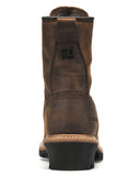 Mens 8" Crazy Horse Logger Steel-Toe Boots