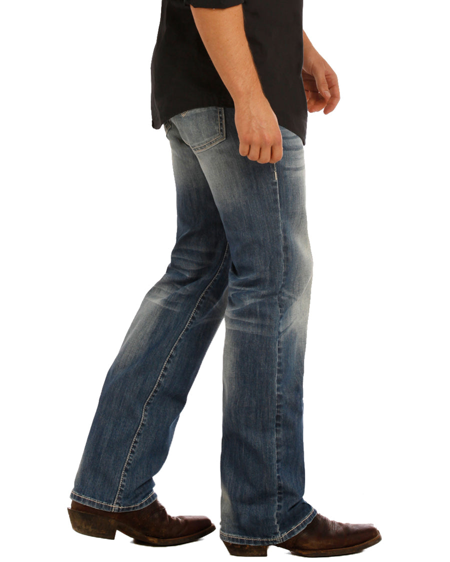 Mens Re-Flex Pistol Straight Leg Jeans