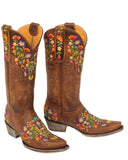 Womens Sora Floral Embroidered Boots