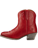 Womens Darlin Ankle Boots - Rosy Red