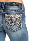 Womens Embellished Mid-Rise Skinny Jeans