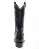 Mens Solid Black Leather Boot