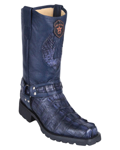 Men's Caiman Tail Motorcycle Boots by Los Altos from Skip’s Western Outfitters | LOS-55T0110-085-EE