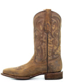 Men's Embroidered Boots - Gold
