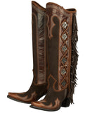 Women's Domingo Fringed Boots - Brown