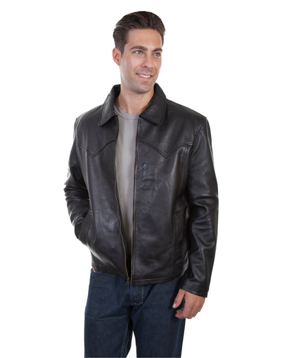 Men's Western Yoke Jacket by Scully from Skip’s Western Outfitters | SCU-710-144-S-BLACK