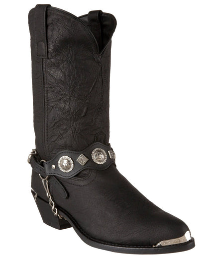 Dingo Men's Suiter Pigskin Boots in Black with Round Toe at Skip's Western Outfitters | DI02175-BLACK