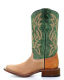 Youth Two Toned Western Boots - Green