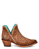 Women's Leopard Studded Ankle Boots